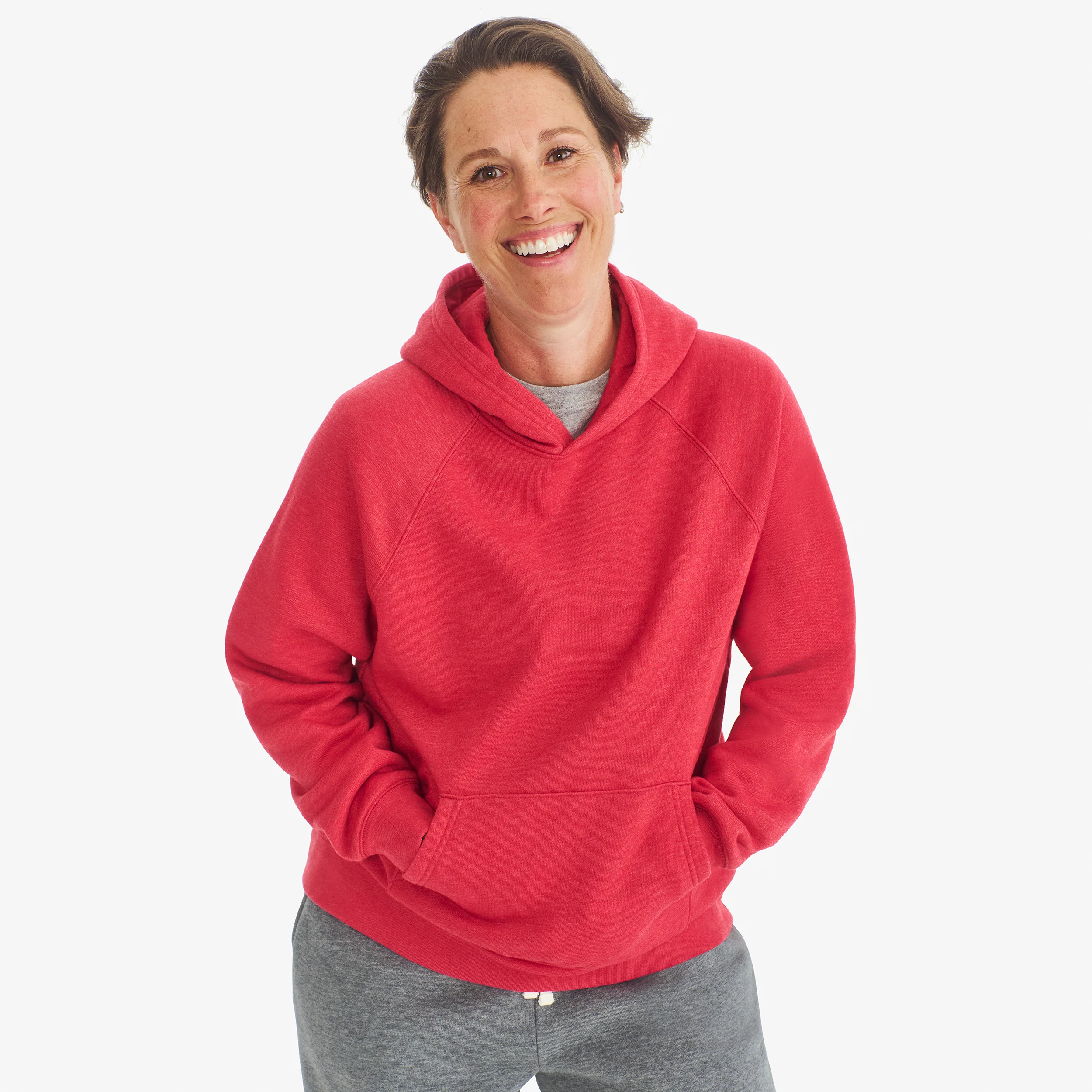 Adult cozy fleece pullover hoodie (women's fit)
