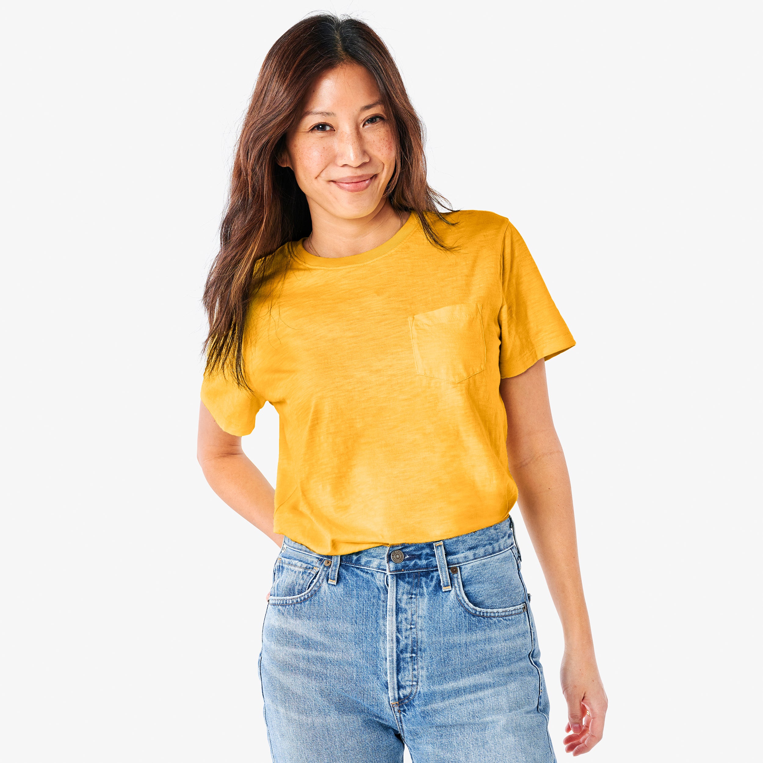 Adult slub pocket tee (unisex fit)