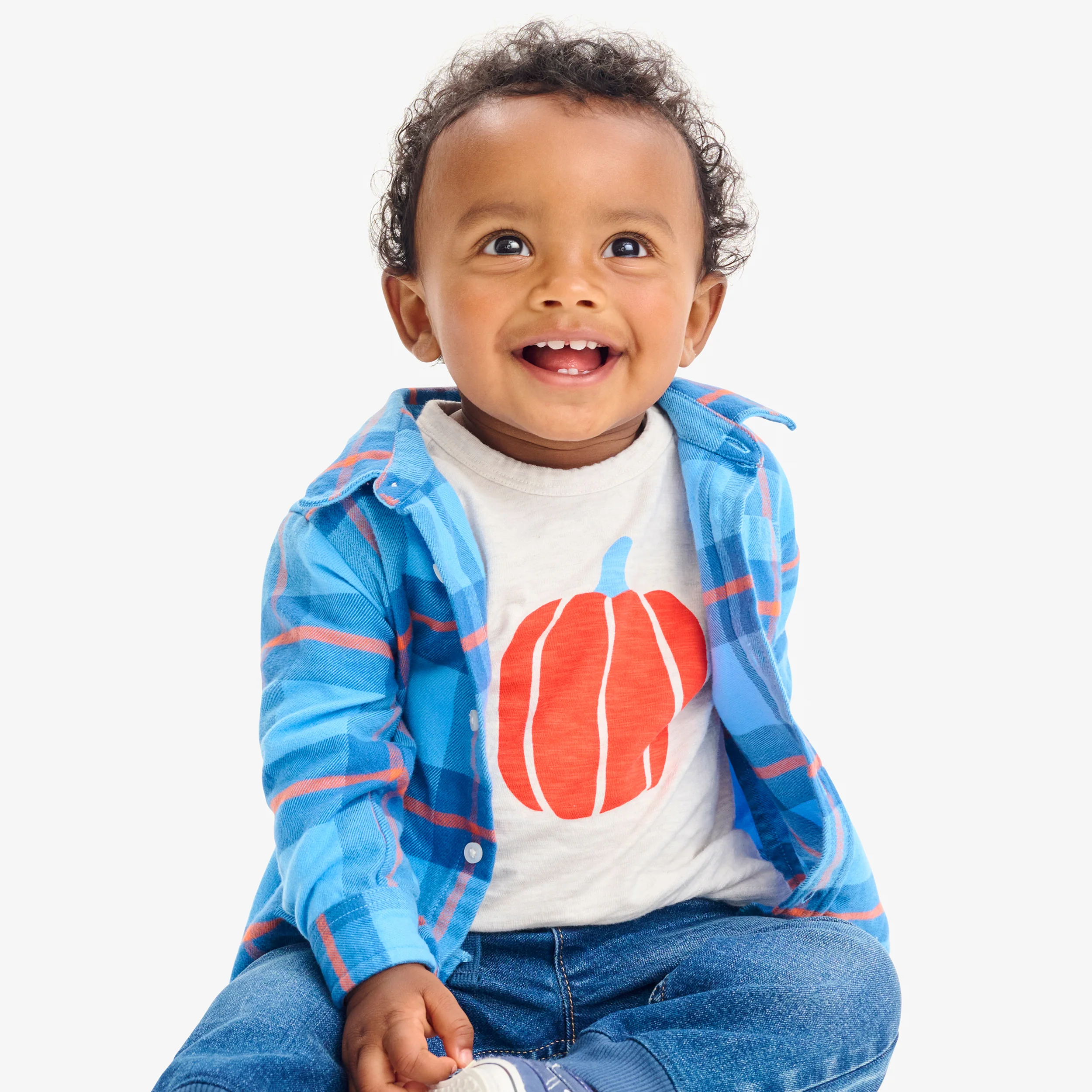 Baby long sleeve pumpkin tee