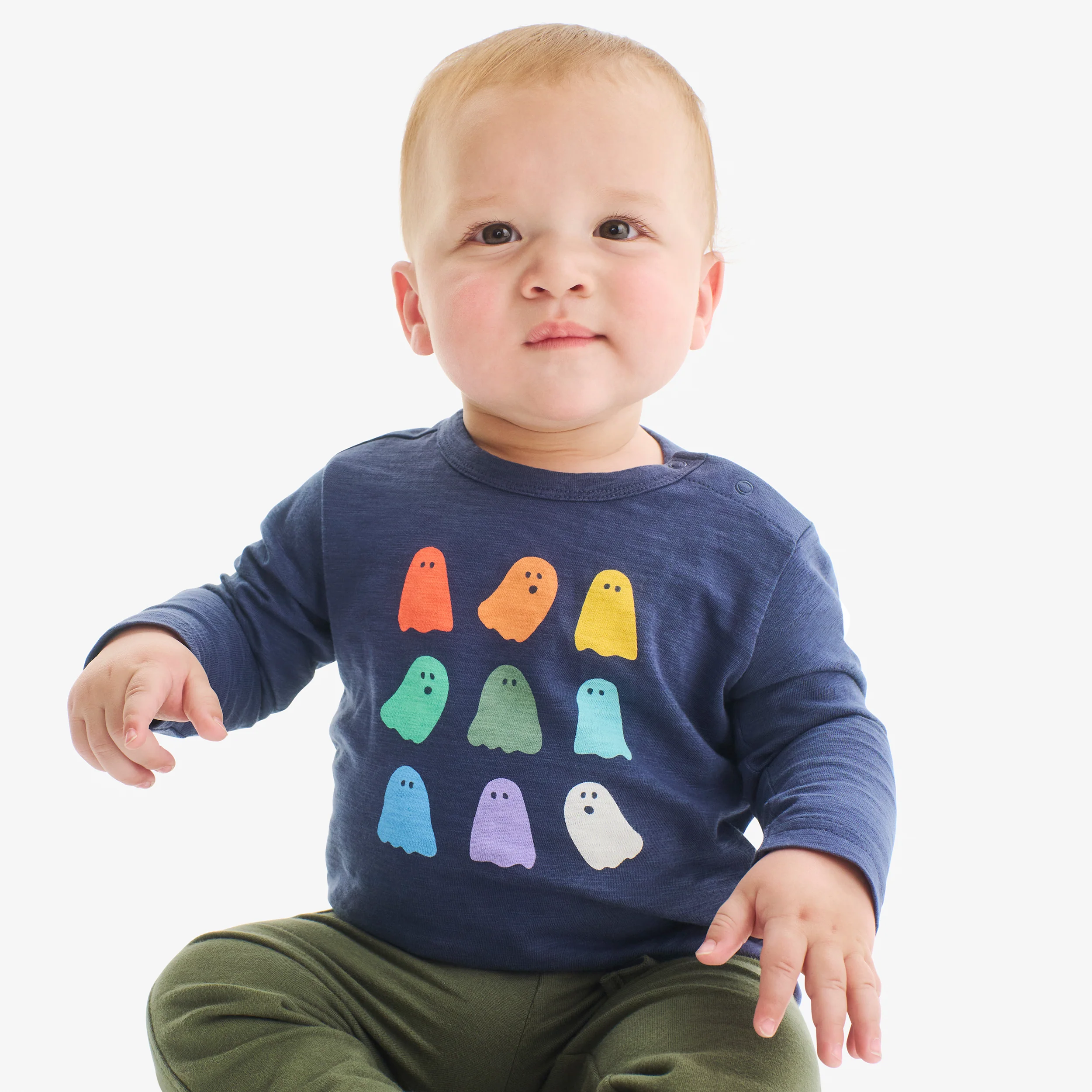 Baby long sleeve rainbow ghost tee