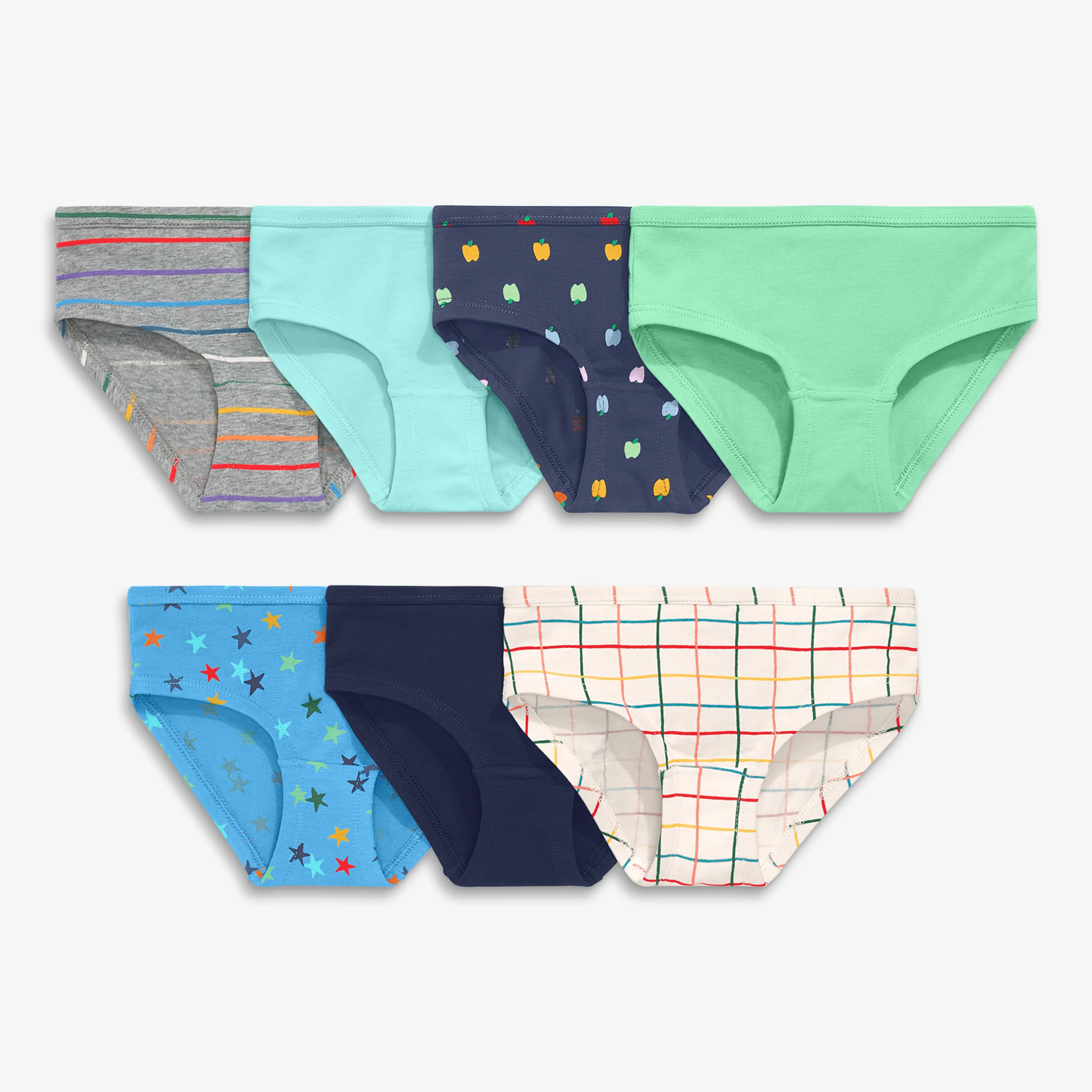 Kids bikini 7-pack in rainbow prints