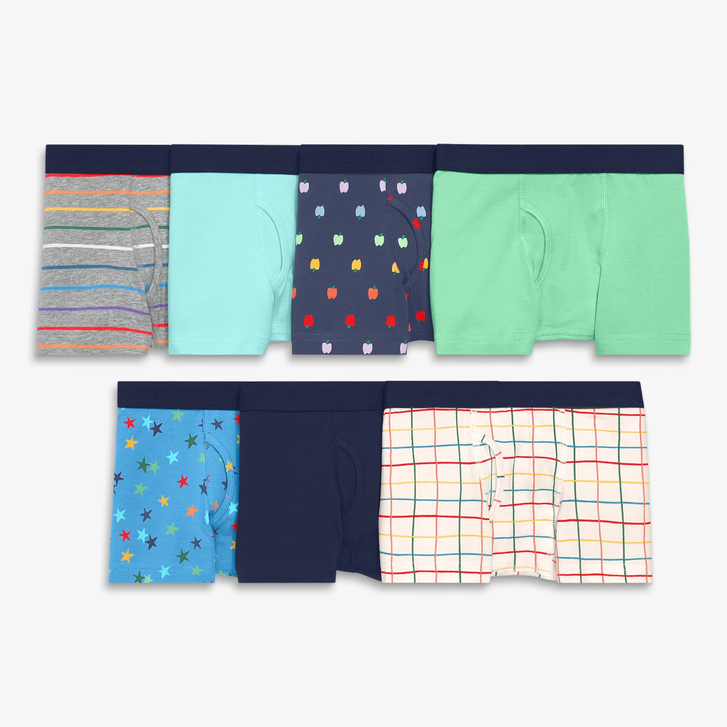 Kids boxer 7-pack in rainbow prints