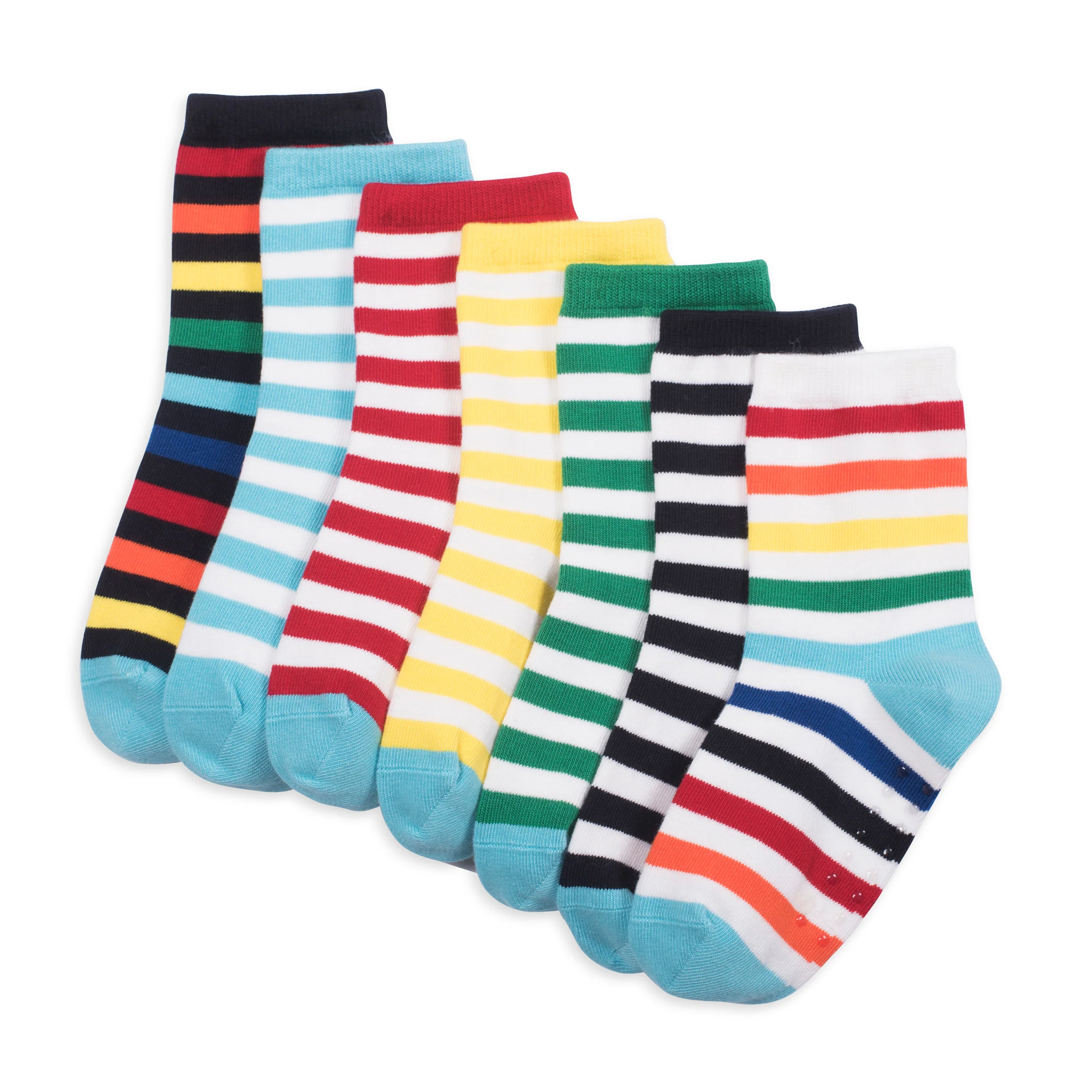 Kids crew sock 7-pack in stripe