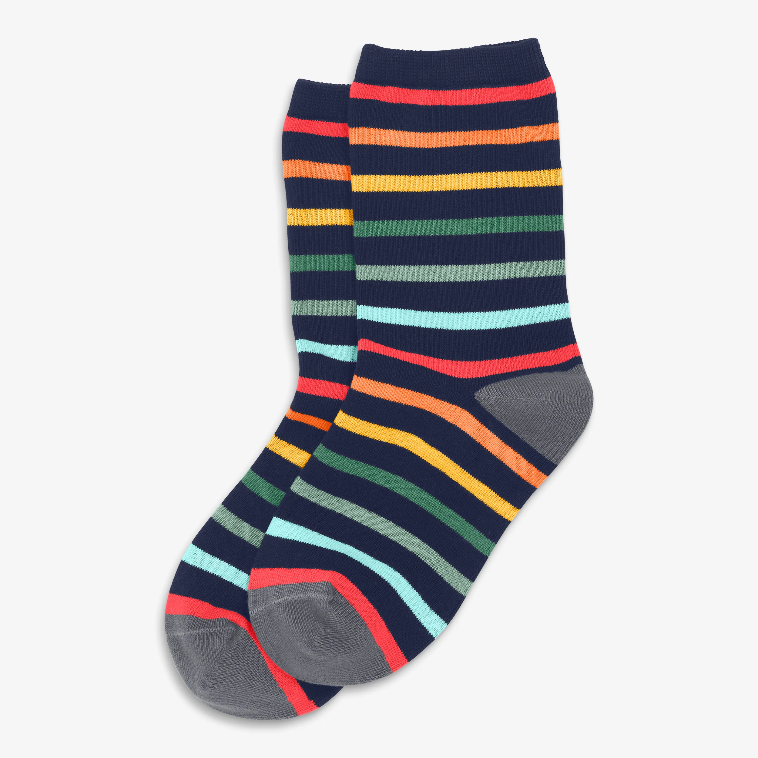 Kids crew sock in rainbow stripe