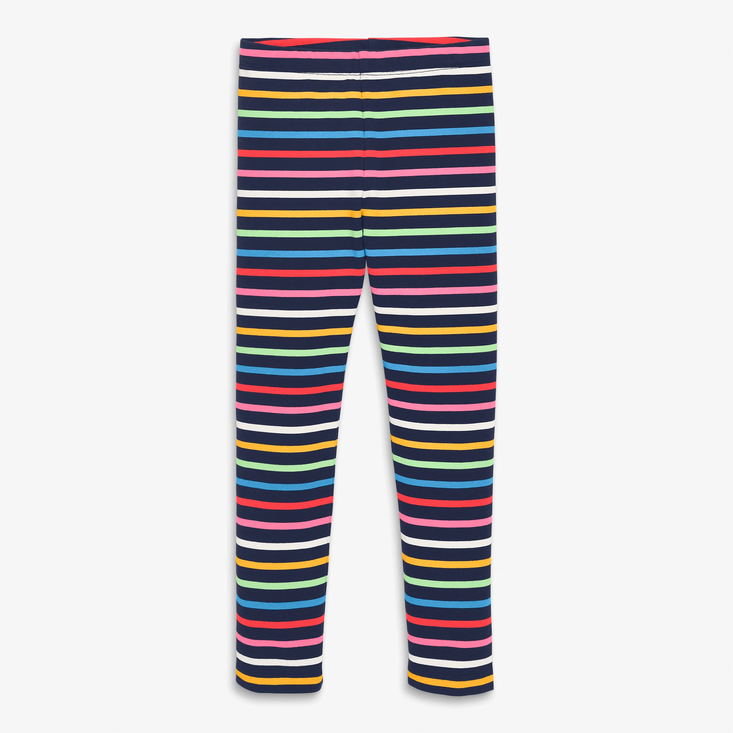 Kids french terry cozy legging in rainbow stripe