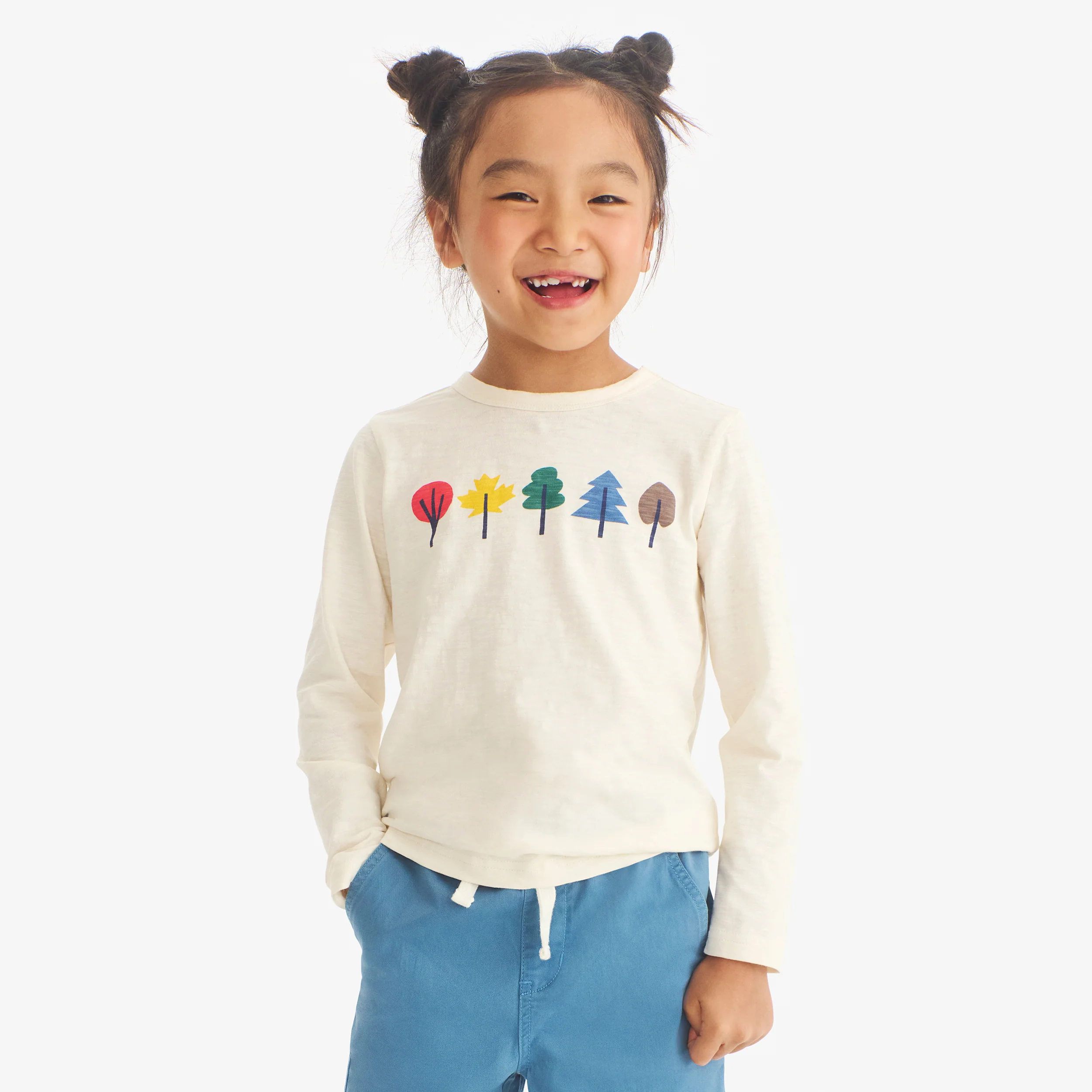 Kids long sleeve foliage tee