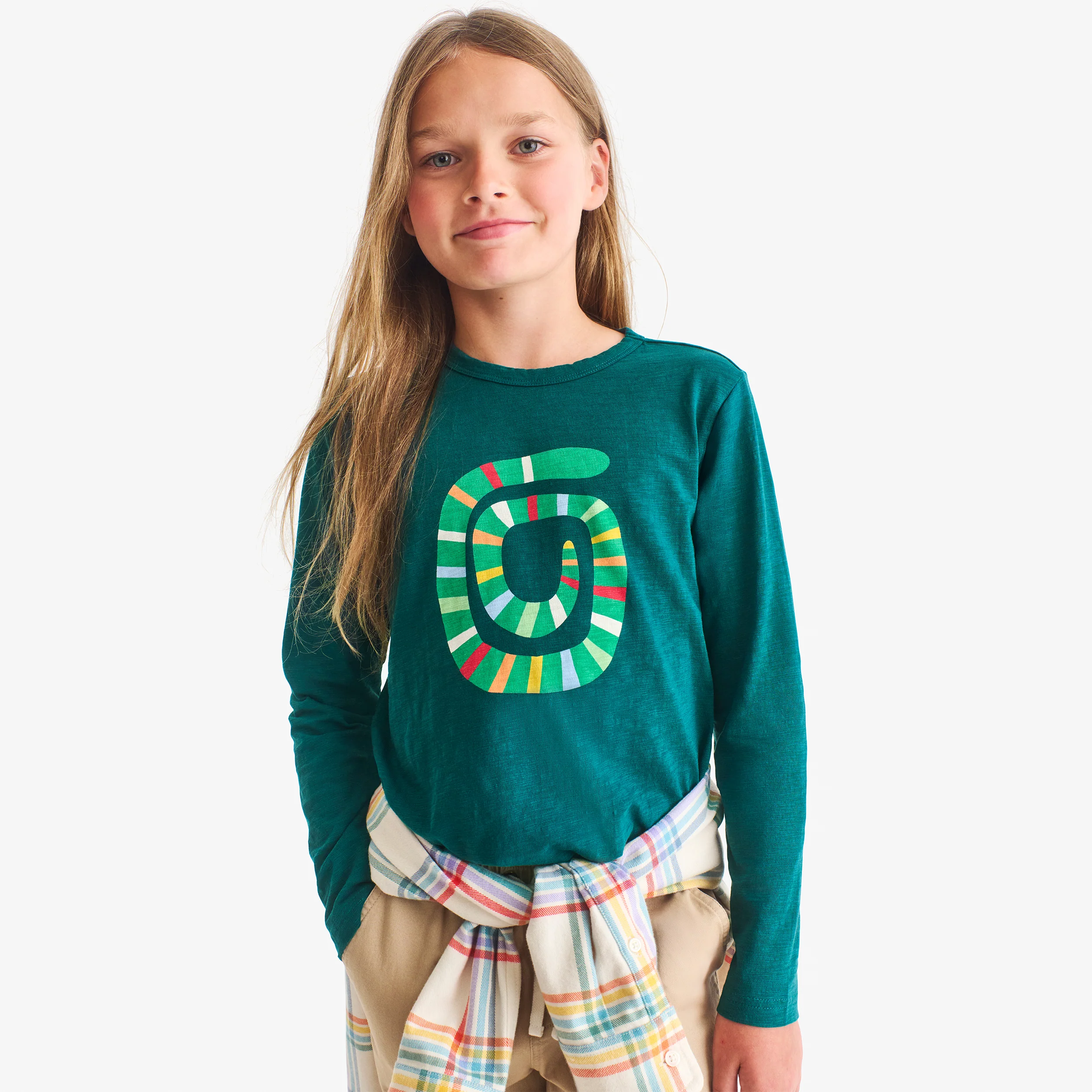 Kids long sleeve inchworm tee