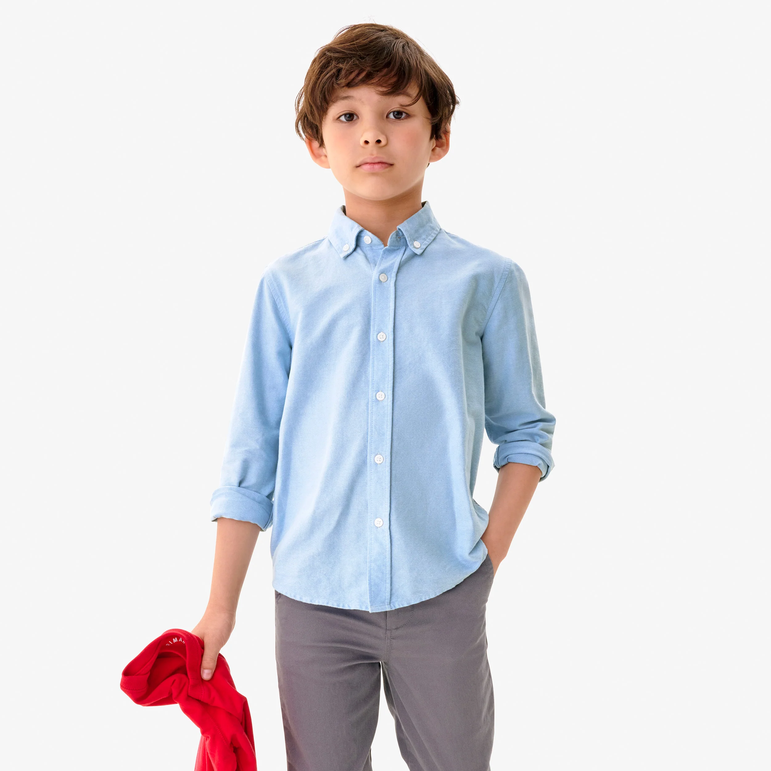 Kids long sleeve oxford shirt