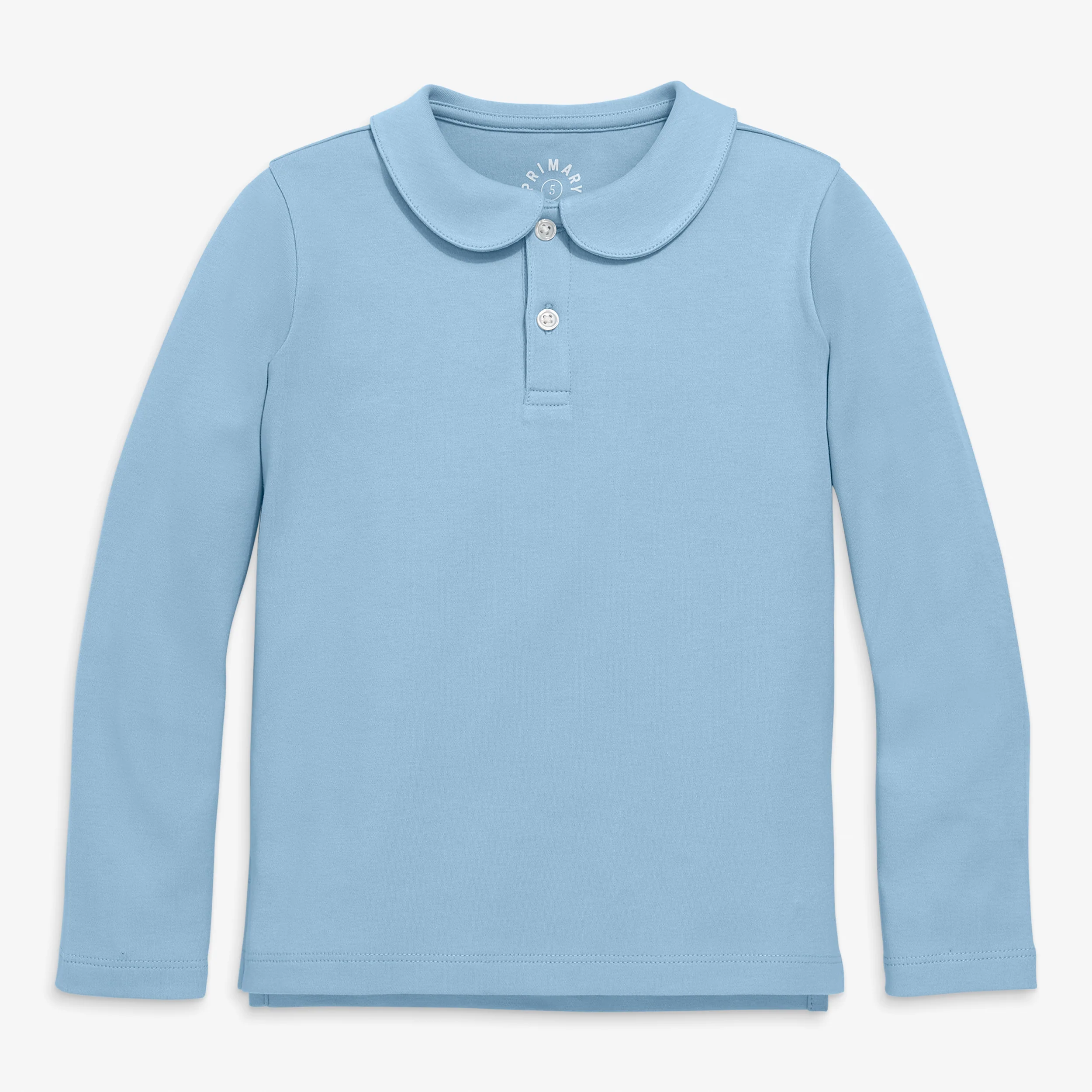 Kids long sleeve peter pan polo