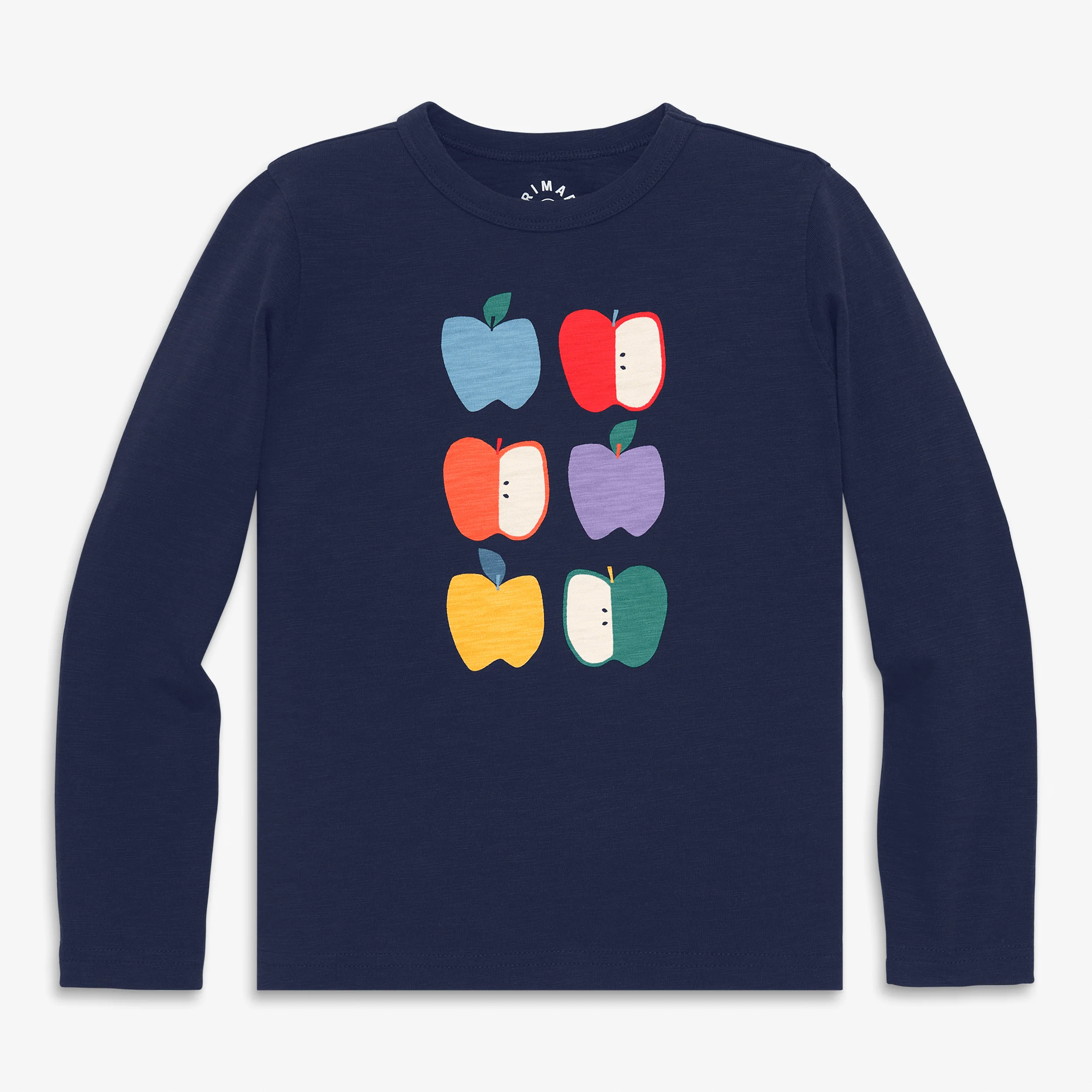 Kids long sleeve rainbow apple tee