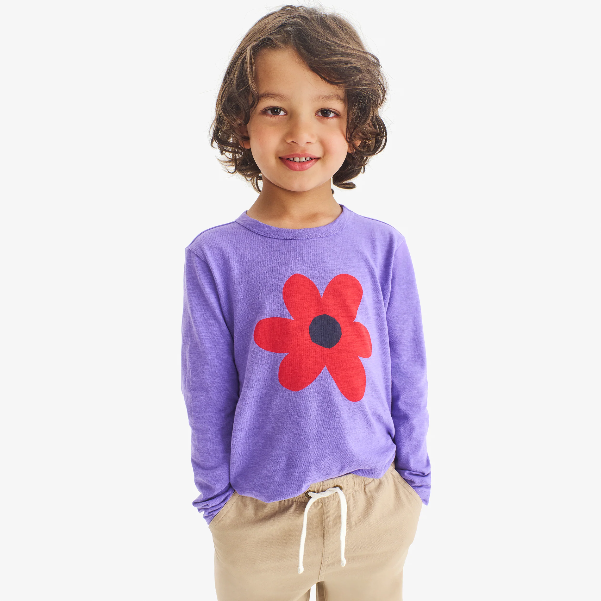 Kids long sleeve violet tee