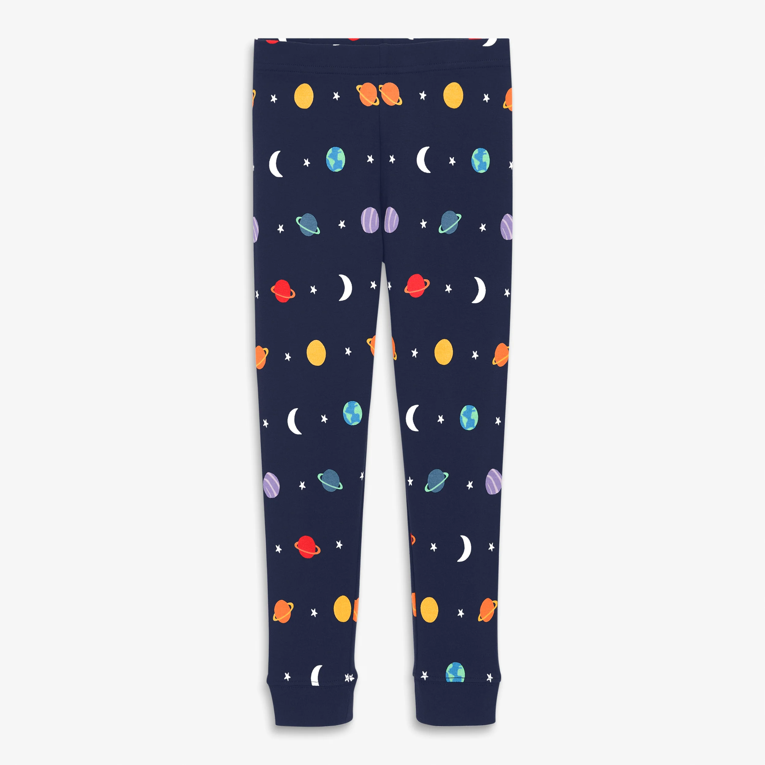 Kids organic PJ pant in rainbow galaxy