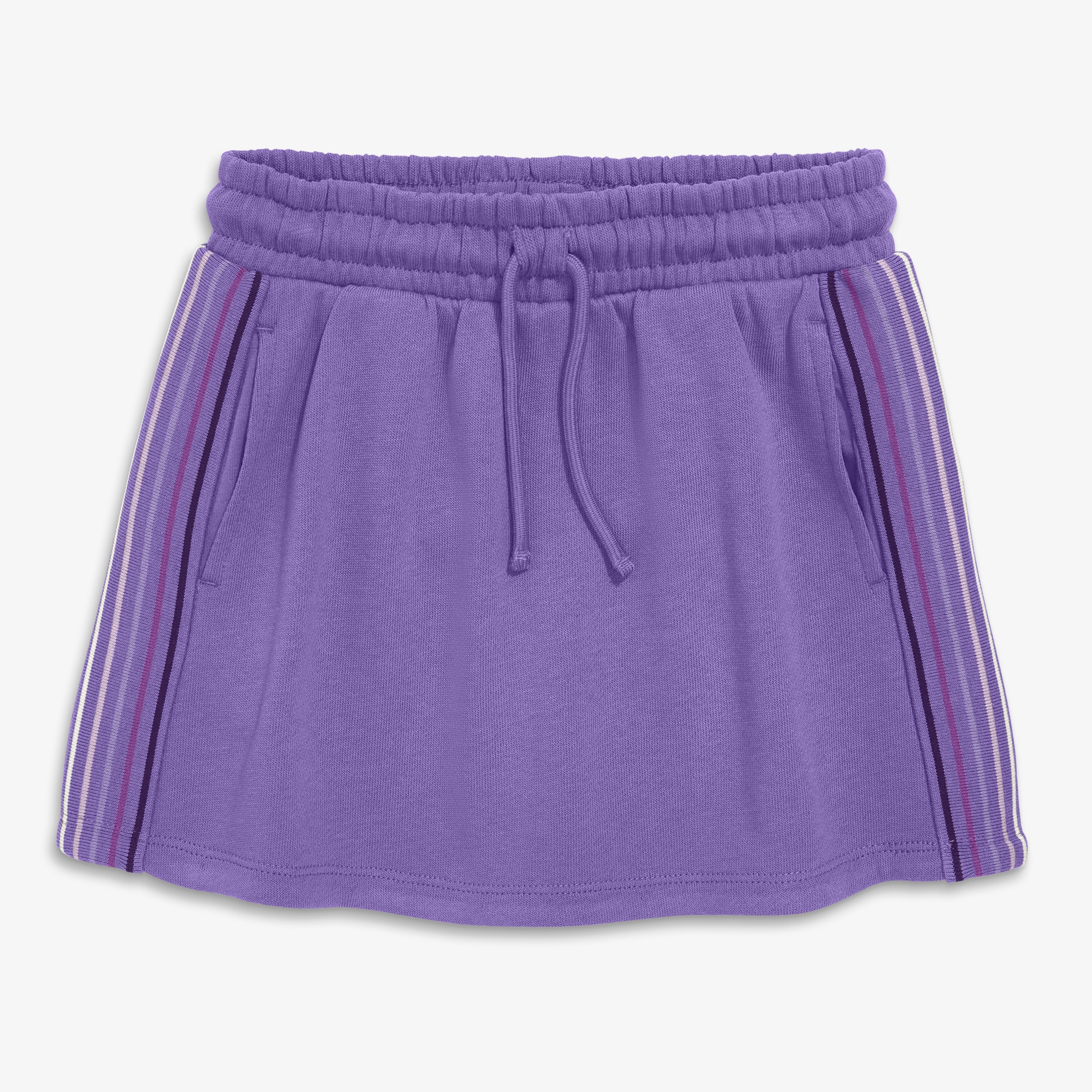 Kids rainbow trim drawstring pocket skort