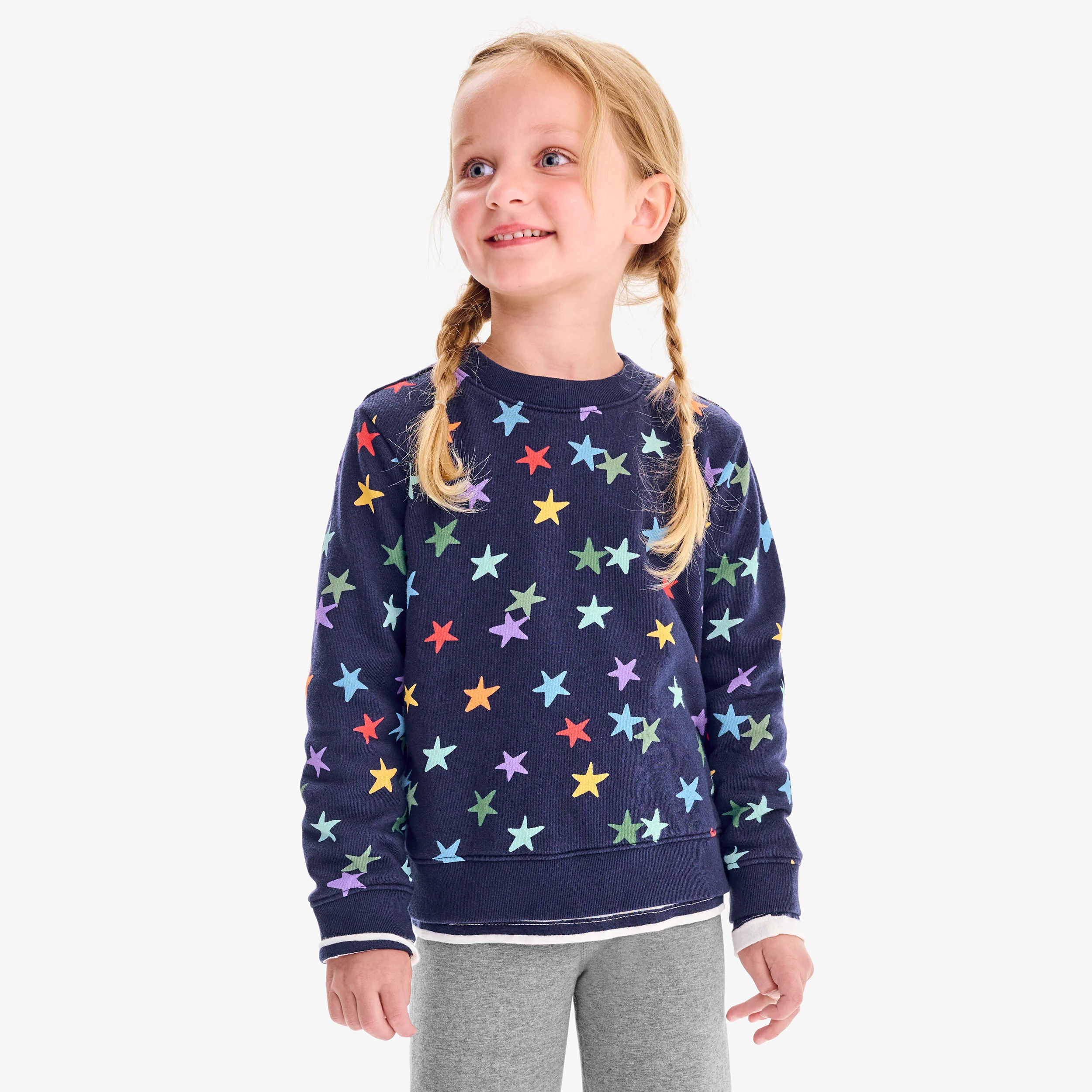 Kids sweatshirt in rainbow confetti stars 1 32095-kids-sweatshirt-in-rainbow-confetti-stars-1.webp