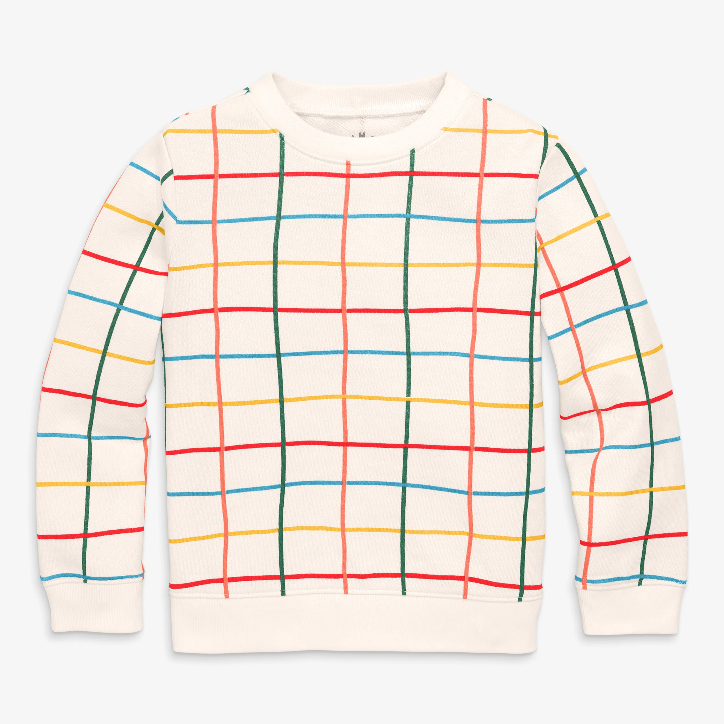 Kids sweatshirt in rainbow grid