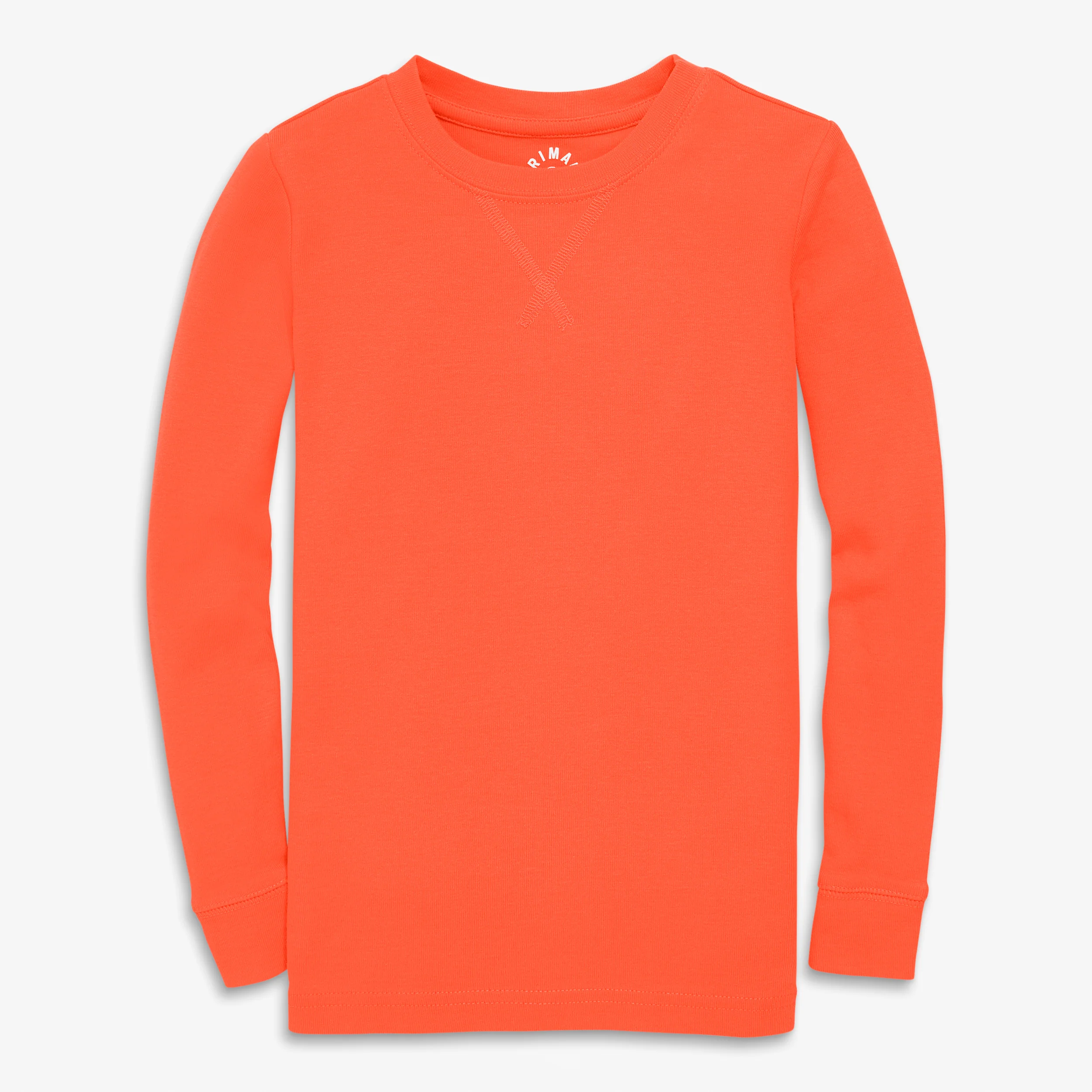 Kids organic long sleeve pj top in seasonal colors