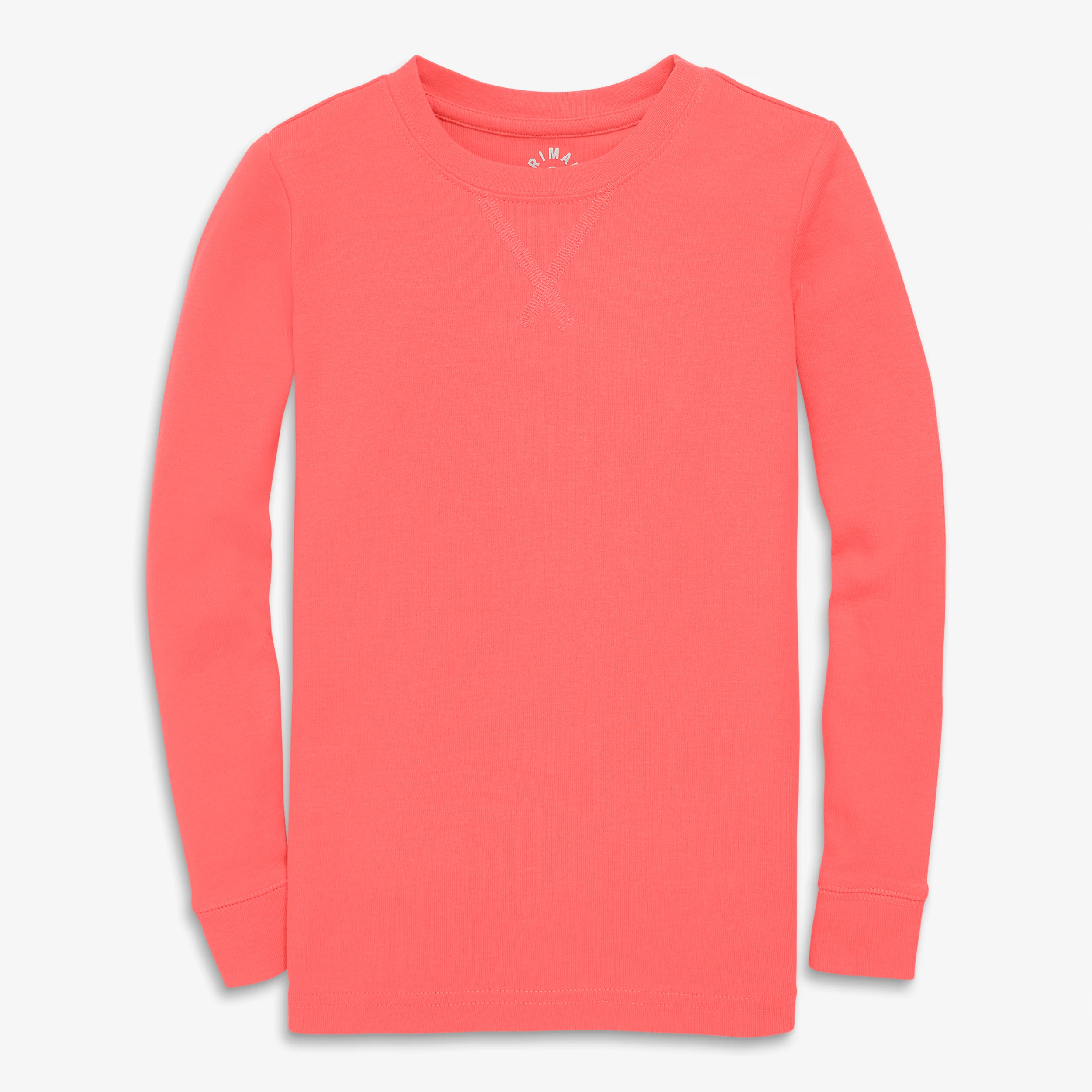 Kids organic long sleeve pj top in seasonal colors