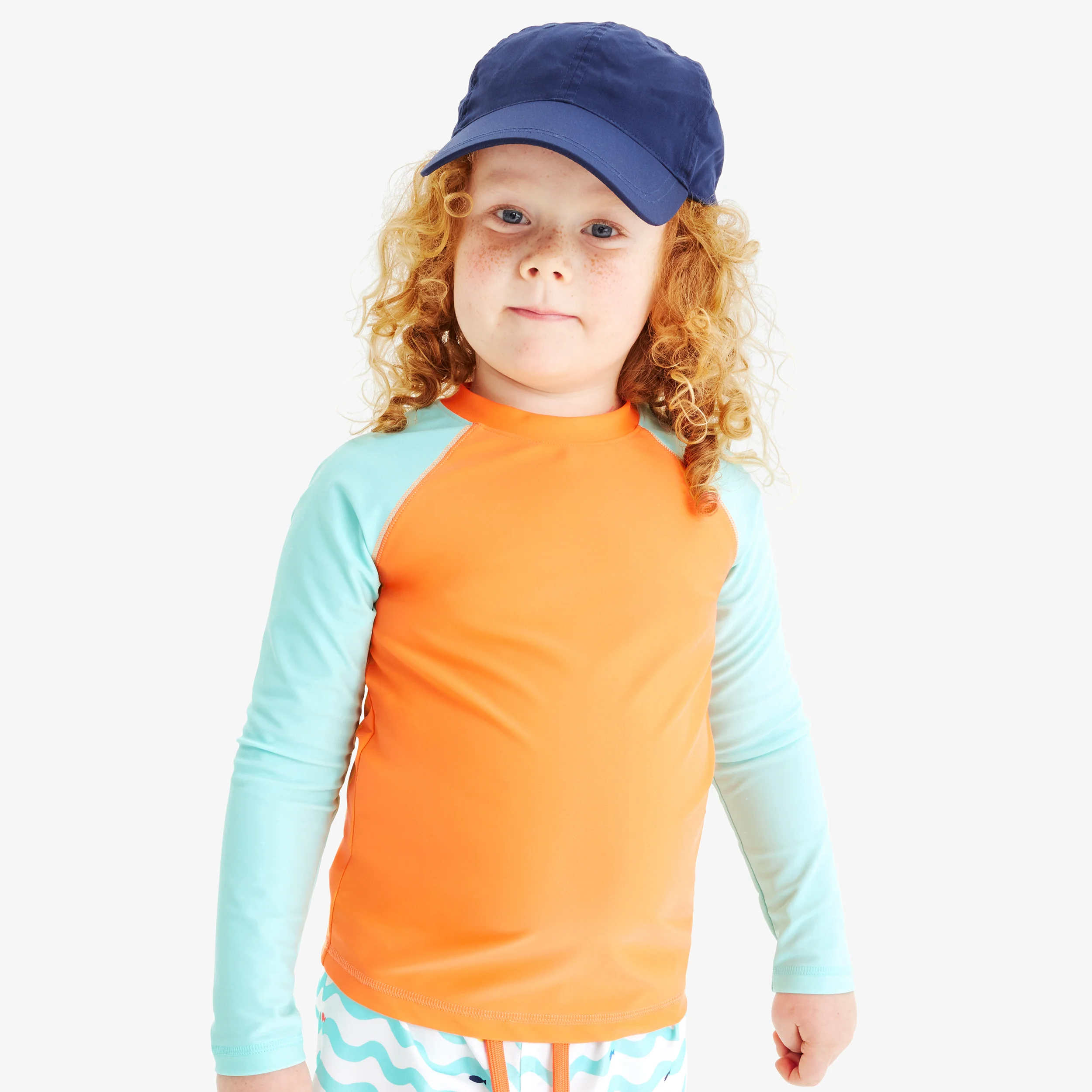 Kids long sleeve baseball rash guard