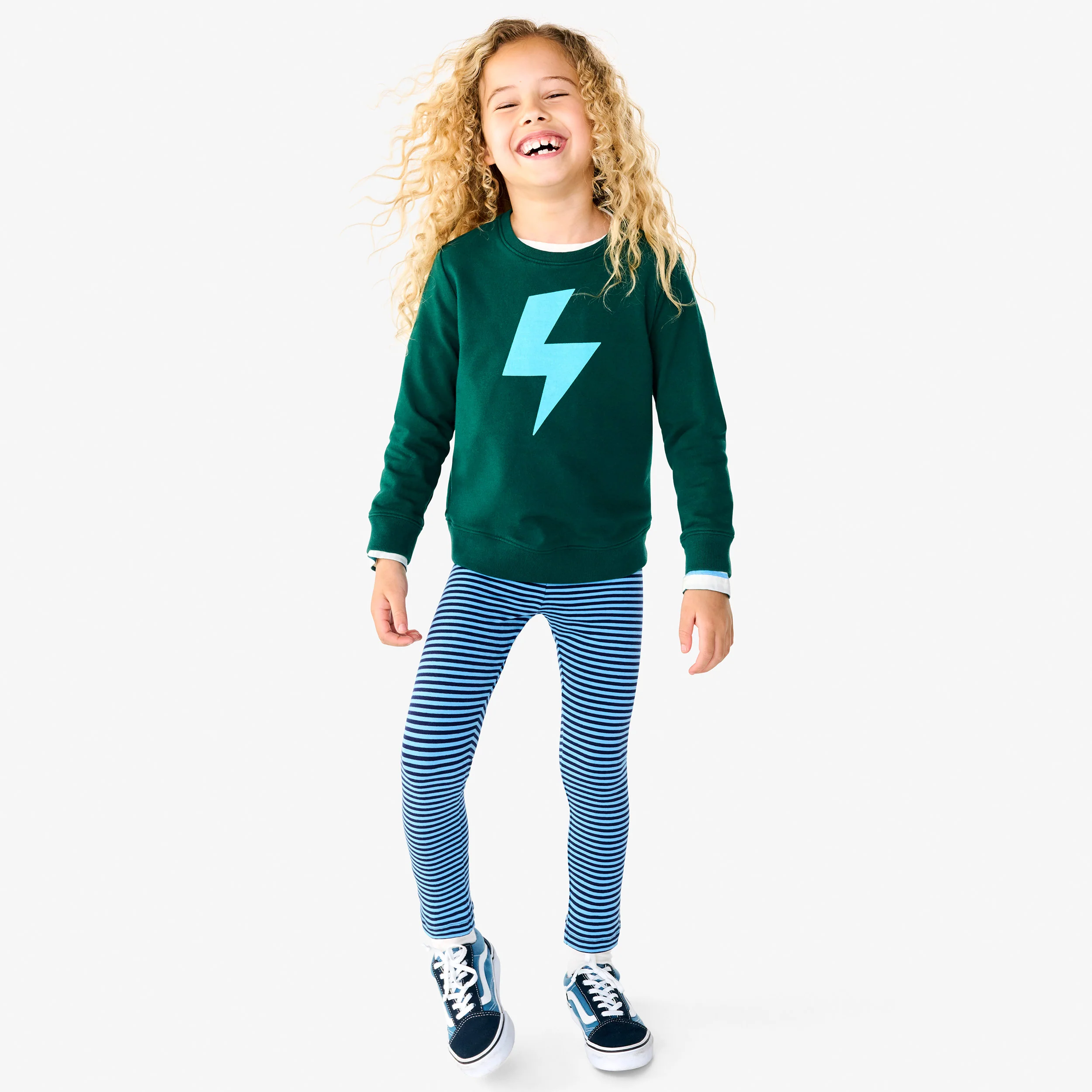 Kids legging in mini stripe