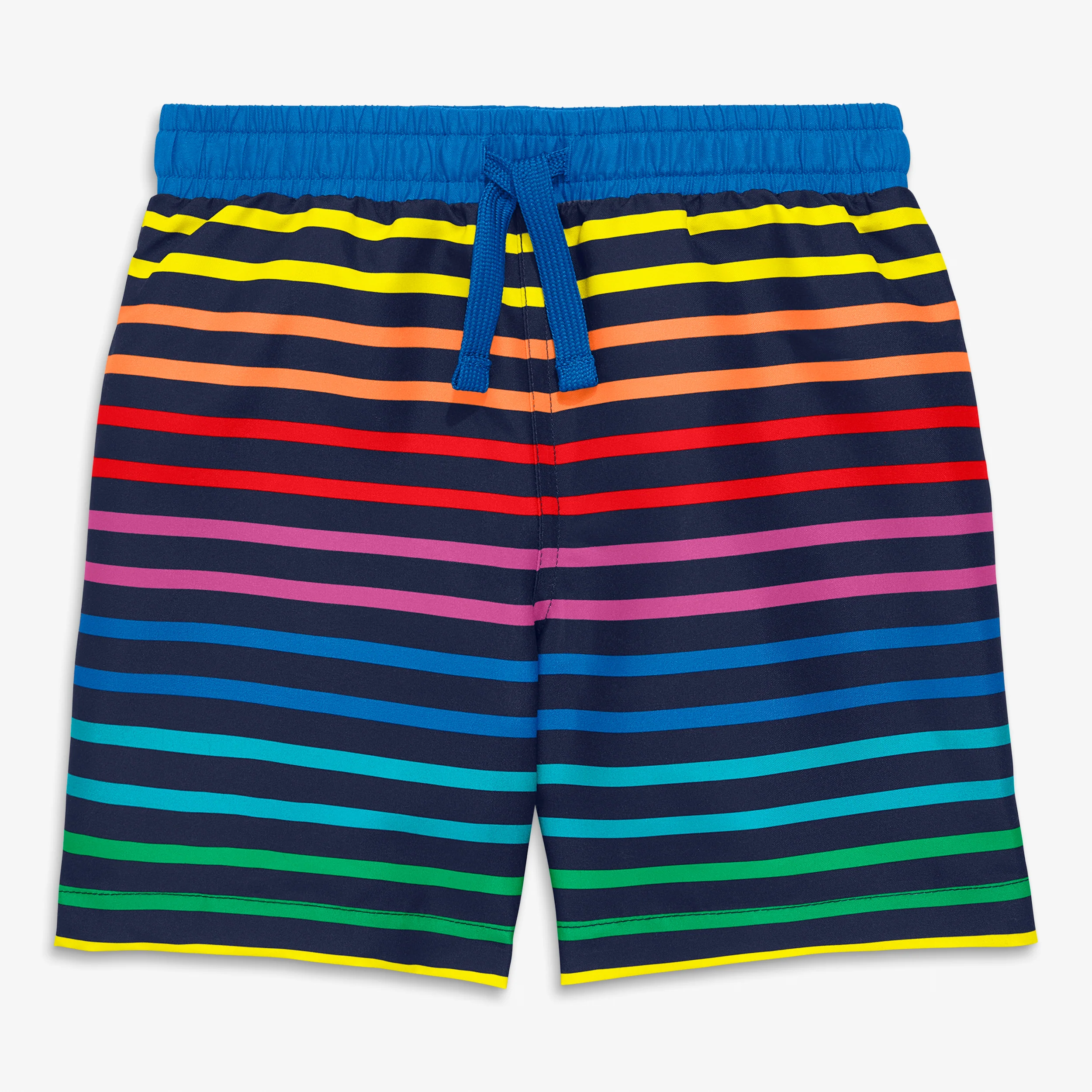 Kids swim trunk in rainbow stripe